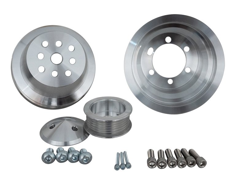 Performance Ratio Serpentine Belt Pulley Set 6-Rib Crank Pulley