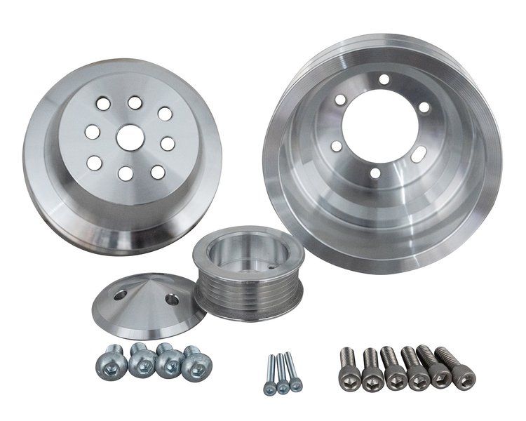 Performance Ratio Serpentine Belt Pulley Set 6-Rib Crank Pulley
