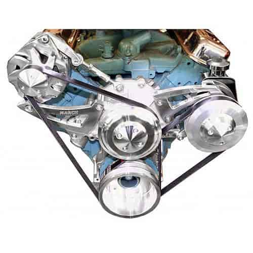 Ultra Mid-Mount Serpentine Drive Kits Pontiac 326-455ci V8