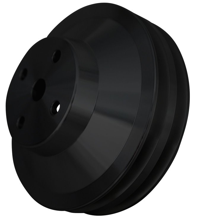13032-08 Pontiac V-Belt Water Pump Pulley - Black (2V)