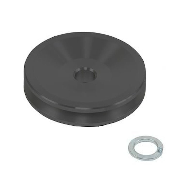 150-08 Universal Single Groove Alternator Pulley - Black (4")