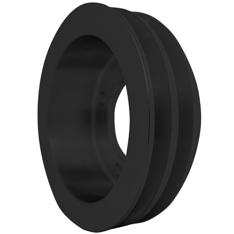 1545-08 Small Block Ford Crank Pulley - 2V - 4 Bolt, Early - 5.75" - Black