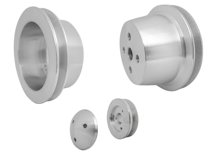 High Flow Series V-Belt Pulley Kit [Small Block Ford 289-351W]