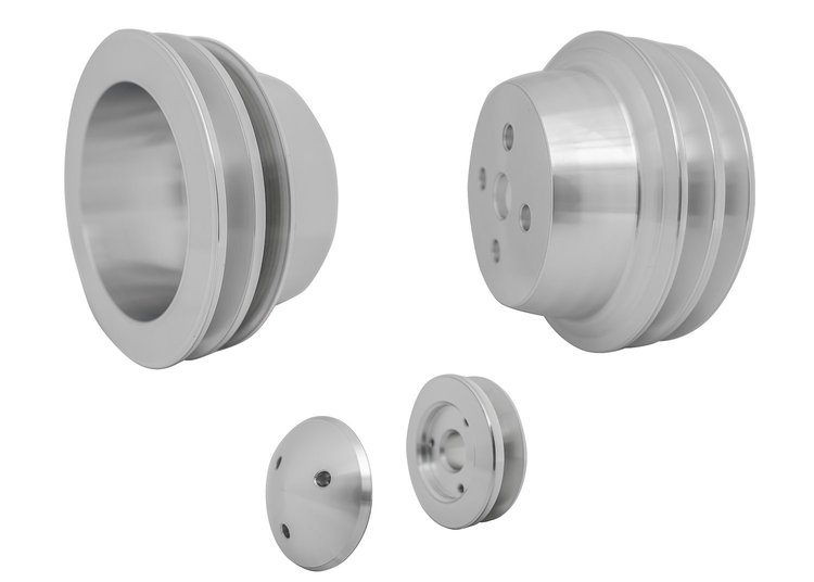 1565 Small Block Ford High Flow Pulley Kit - 3 Bolt - Early