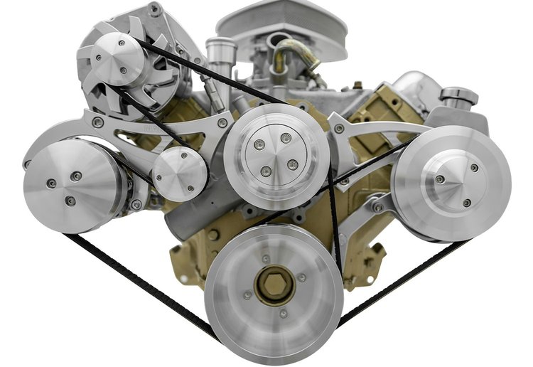 16045 Oldsmobile 455 Serpentine Kit - AC & PS