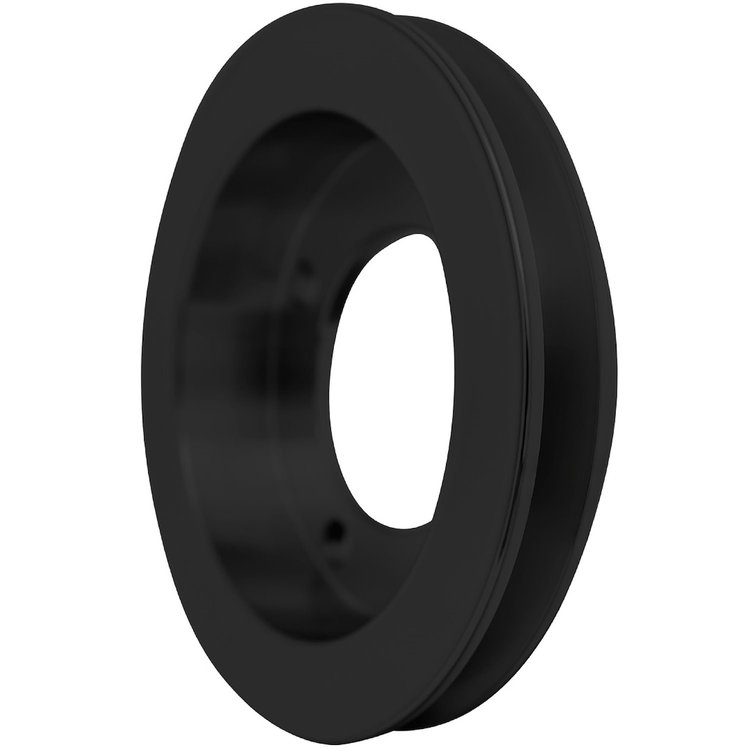 1614-08 Small Block Ford 1V Crankshaft Pulley, 5.5" - 4 Bolt - Black