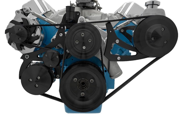Ford FE Serpentine Drive Kit With Canister Style Power Steering & A/C