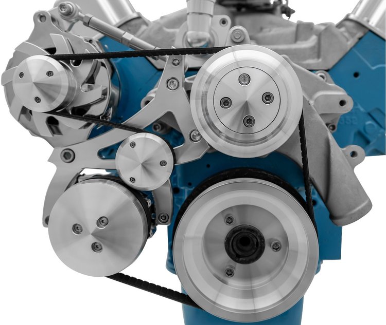 Ford FE Serpentine Drive Kit With A/C: No Power Steering