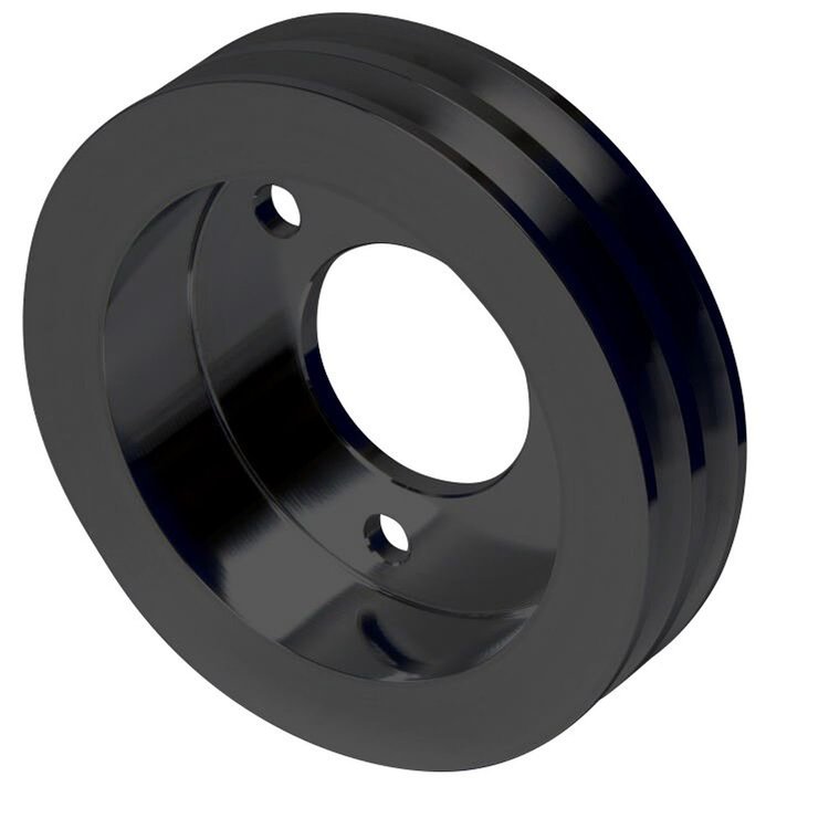 1931-08 Ford FE V-Belt Crankshaft Pulley - 2V - Black