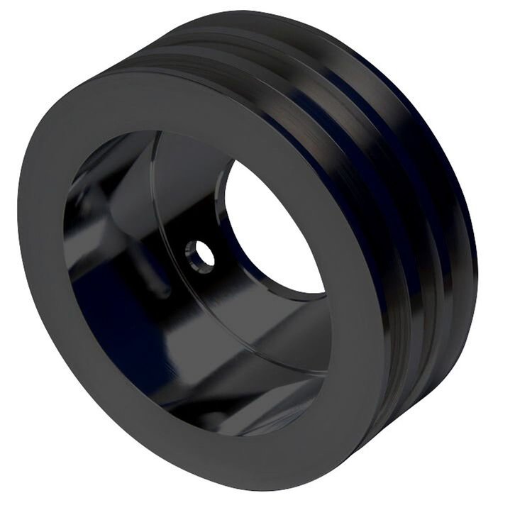 1951-08 Ford FE V-Belt Crankshaft Pulley - 3V - Black