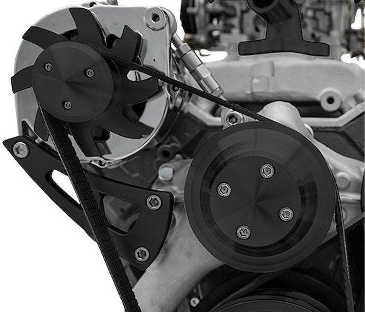 20120-08 Small Block Chevy Ultra Alternator Bracket - LWP - Black
