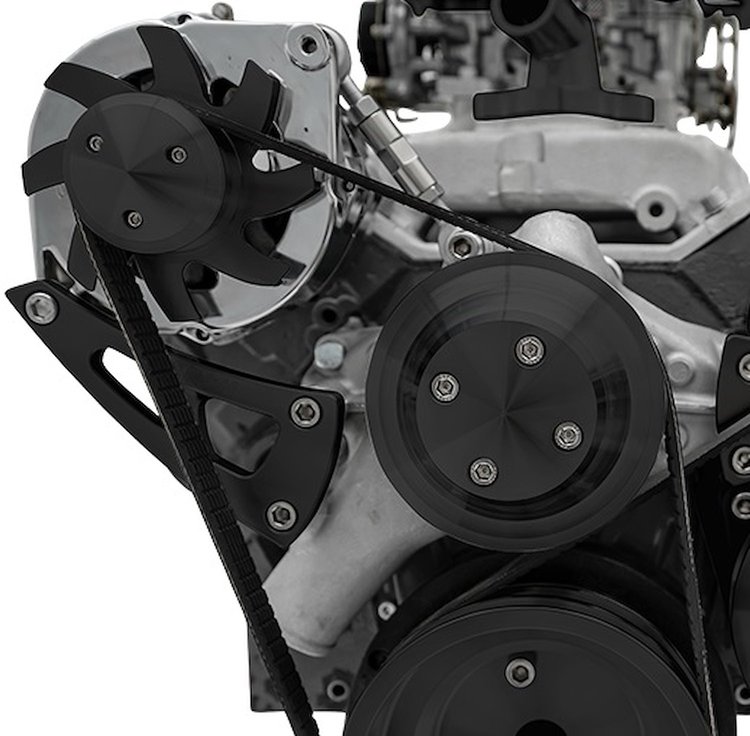 20125-08 Big Block Chevy Ultra Alternator Bracket - LWP - Black