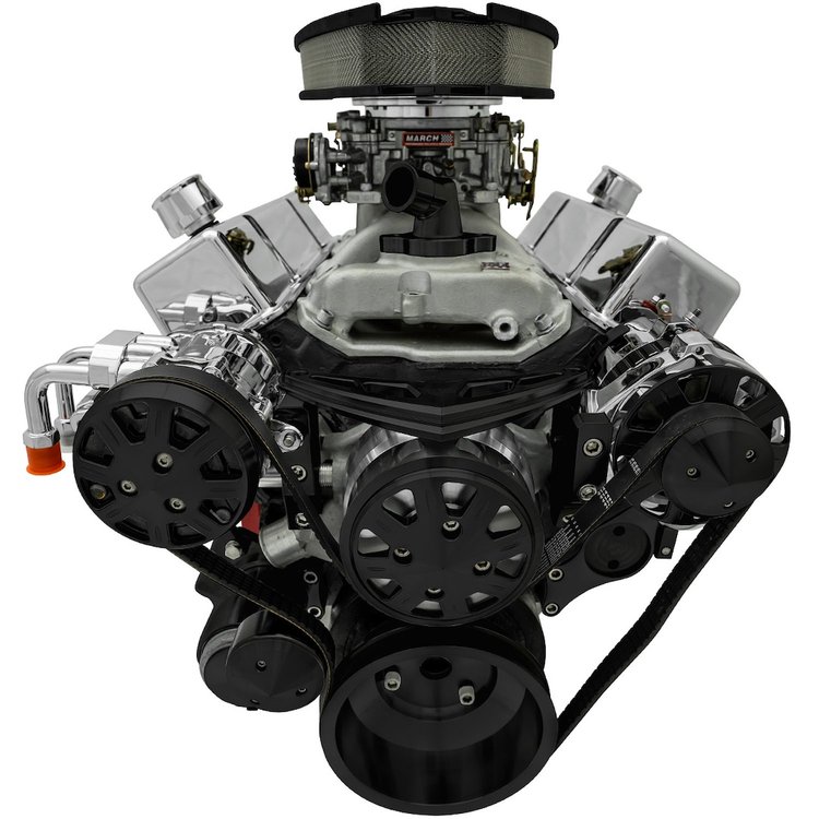 20350-08 Big Block Chevy Ultra Serpentine System - All Inclusive - AC & ALT - Black