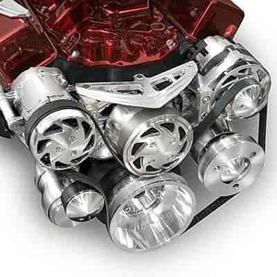 CHEVY BB SWP POL ALUM DELUXE SERP CONVERSION KIT