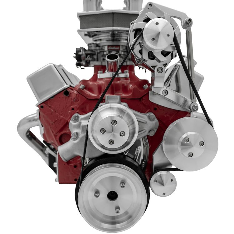 20615 Big Block Chevy Serpentine Conversion - Inward - SWP - AC & PS - GMT2