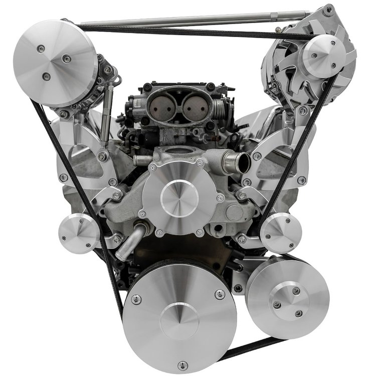 Chevy LT1 High Mount Serpentine Kit A/C & Remote Power Steering