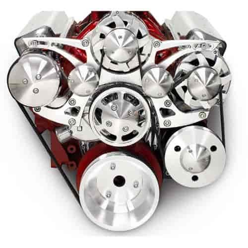 Style Track Serpentine Drive Kit Small Block Chevy with Power Steering