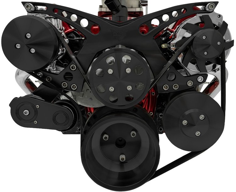 Revolver Style Serpentine Drive Kit Big Block Chevy with Remote Power Steering