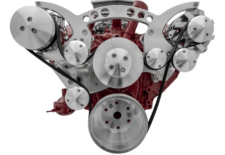 Style Track Pulley System Big Block Chevy 409 "W" Engine