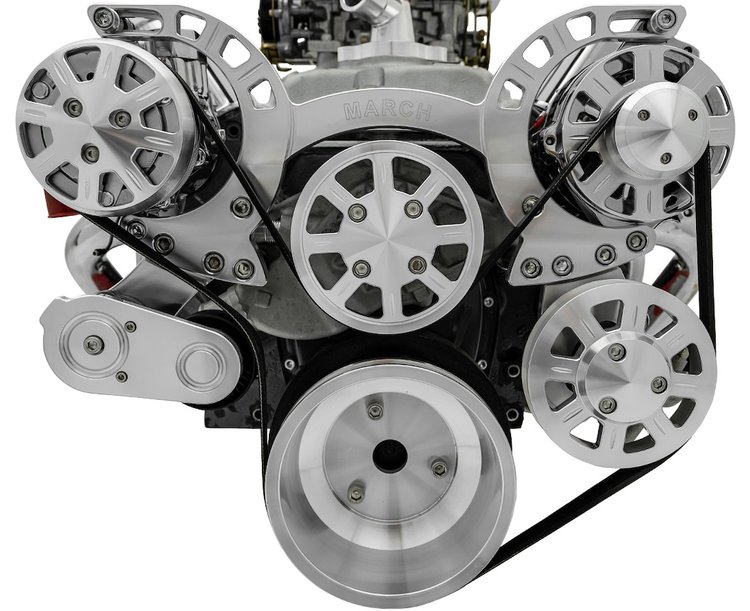 21615 Small Block Chevy Sport Track Ultra Serpentine System - AC & PS - GMT2