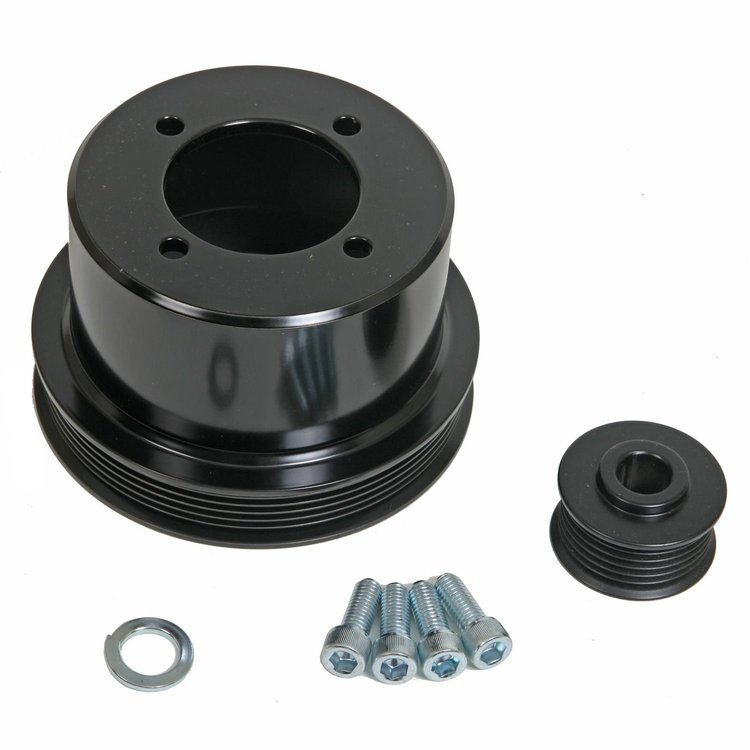 2170-08 Ford 3.8L Serpentine Pulley Kit - Black