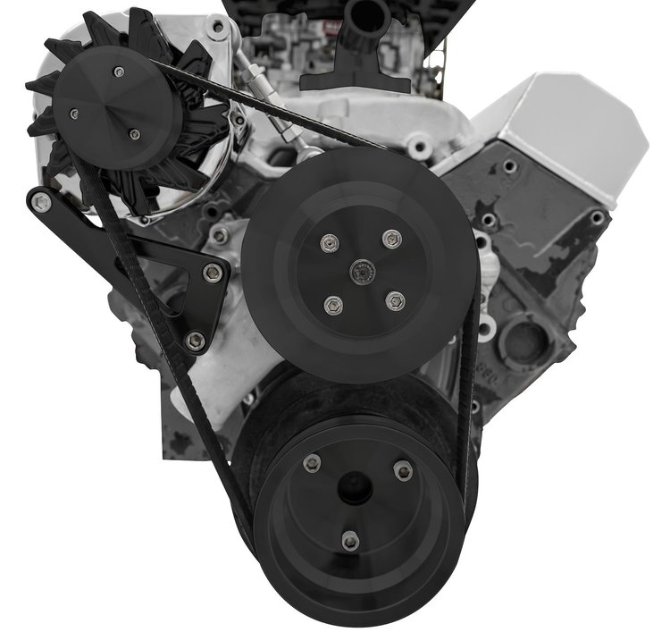 Standard Mount Serpentine Conversion Kit SB-Chevy - Long Water Pump