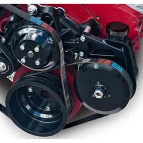 Mid Mount Serpentine Conversion Kit SB-Chevy - Long Water Pump