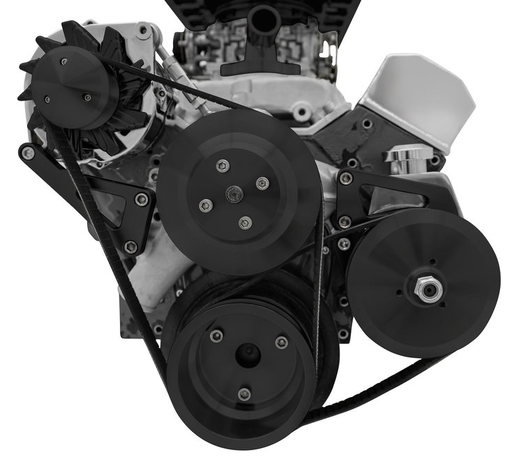 Standard Mount Serpentine Conversion Kit Small Block Chevy - Long Water Pump