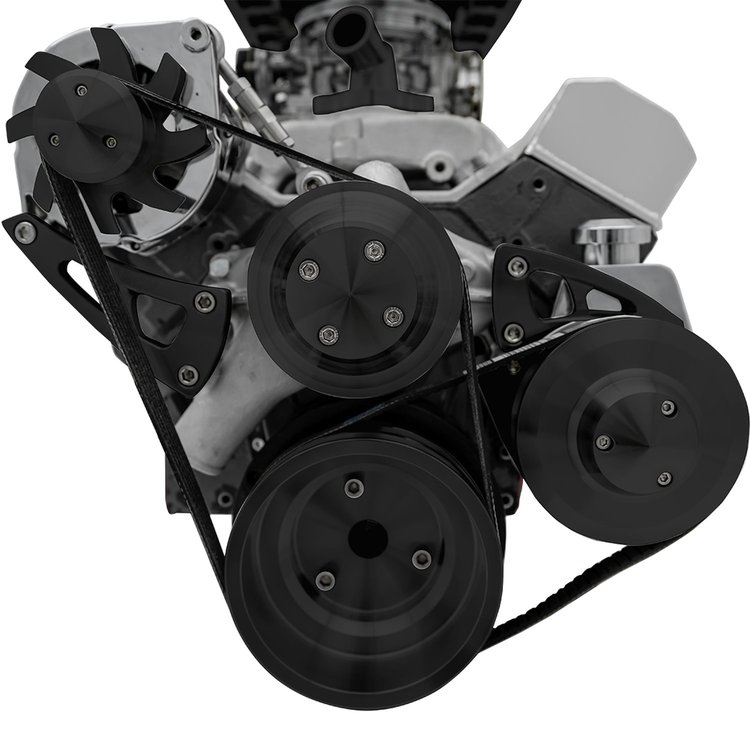 22050-08 Small Block Chevy Ultra Serpentine Conversion System (PS/ALT)