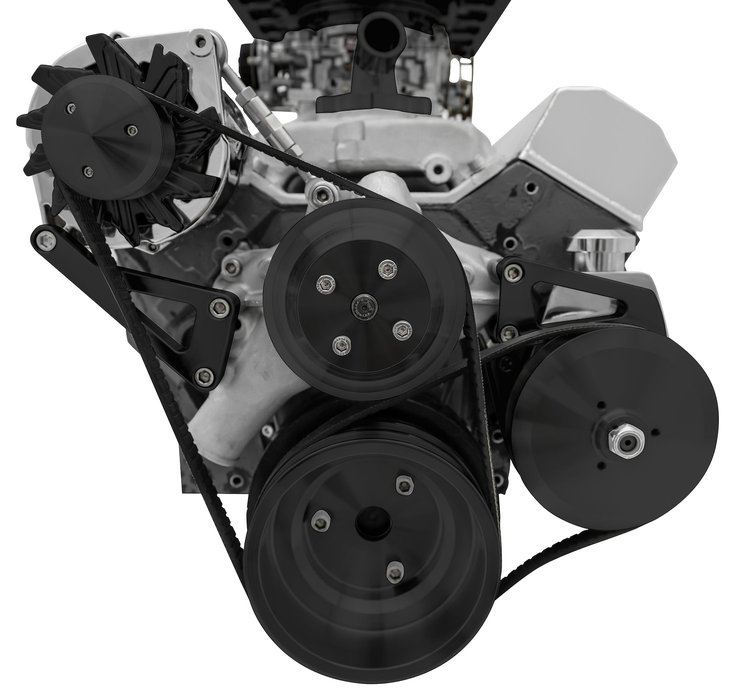 Standard Mount Serpentine Conversion Kit SB-Chevy - Long Water Pump