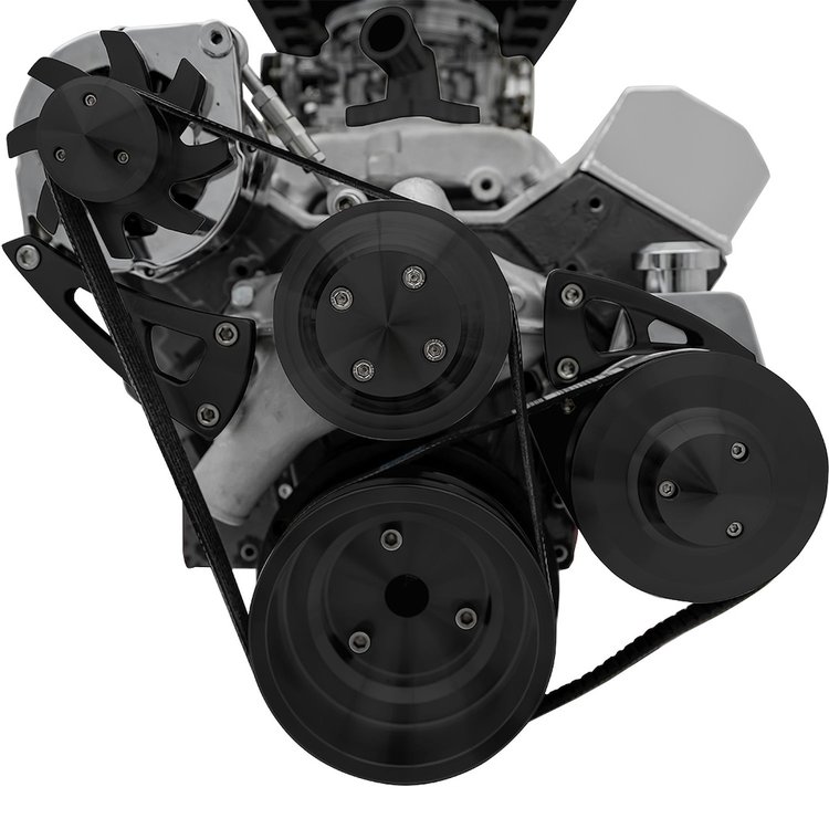 Standard Mount Serpentine Conversion Kit SB-Chevy - Long Water Pump
