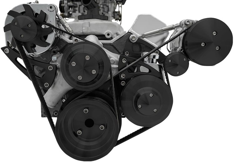 Standard Mount Serpentine Conversion Kit SB-Chevy - Long Water Pump
