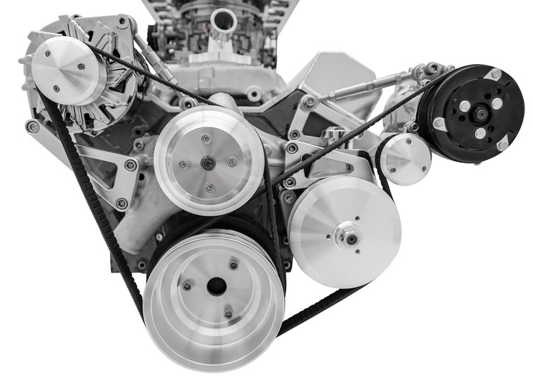 Standard Mount Serpentine Conversion Kit SB-Chevy - Long Water Pump