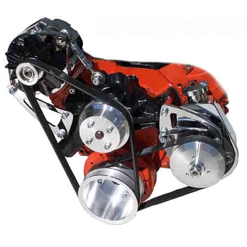 Super Economy Pulley and Bracket Kit Small Block Chevy w/ Long Water Pump