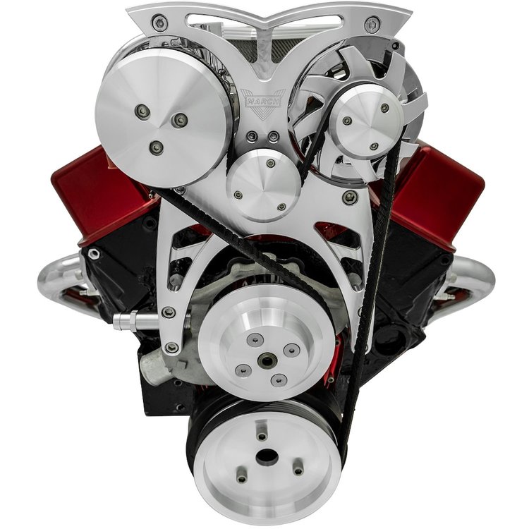 22210 Small Block Chevy Style Track - Street Rod - AC & ALT