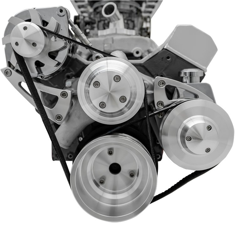 Ultra Series High Water Flow Pulley Kit Alternator & Saginaw Keyway Power Steering