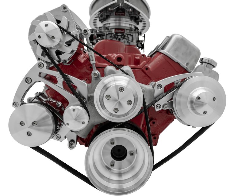 Ultra Series Extra High Mid-Mount Serpentine Pulley Kit for Big Block Chevy