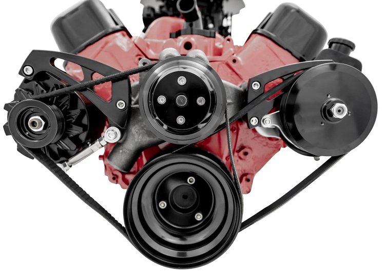 23695-08 Big Block Chevy Sport Track Custom - High - PS & ALT - Black