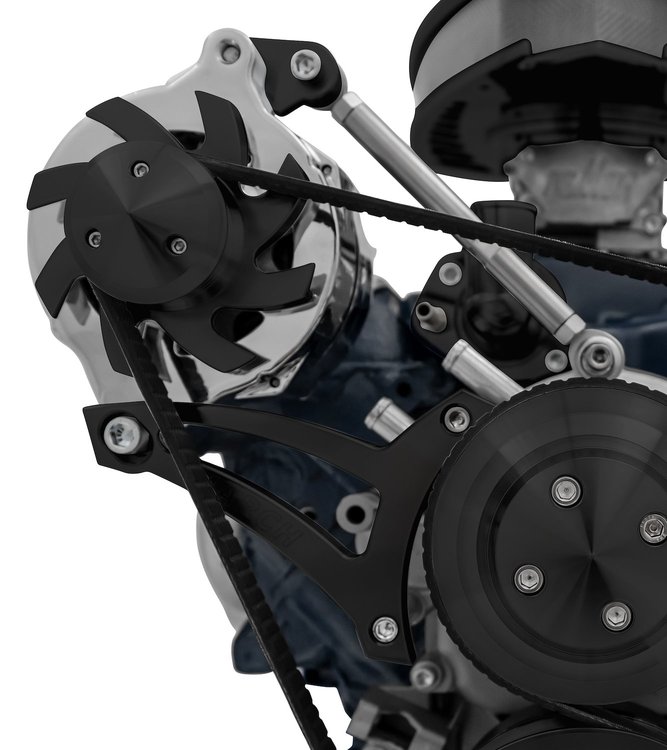 30028-08 Small Block Ford Alternator Bracket Ultra - 302 - Black