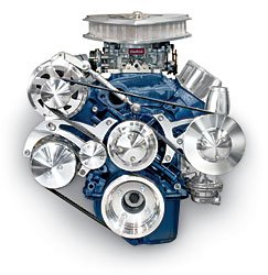 Mid Mount A/C Serpentine Kit Alternator, Water Pump