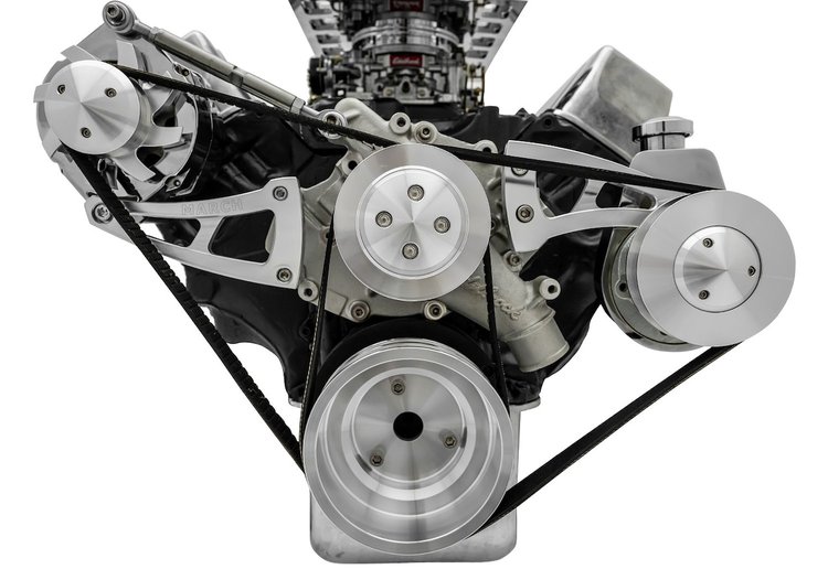 Ford 429-460 Ultra Serpentine Drive Kit Works With Saginaw Press Fit Power Steering Pump