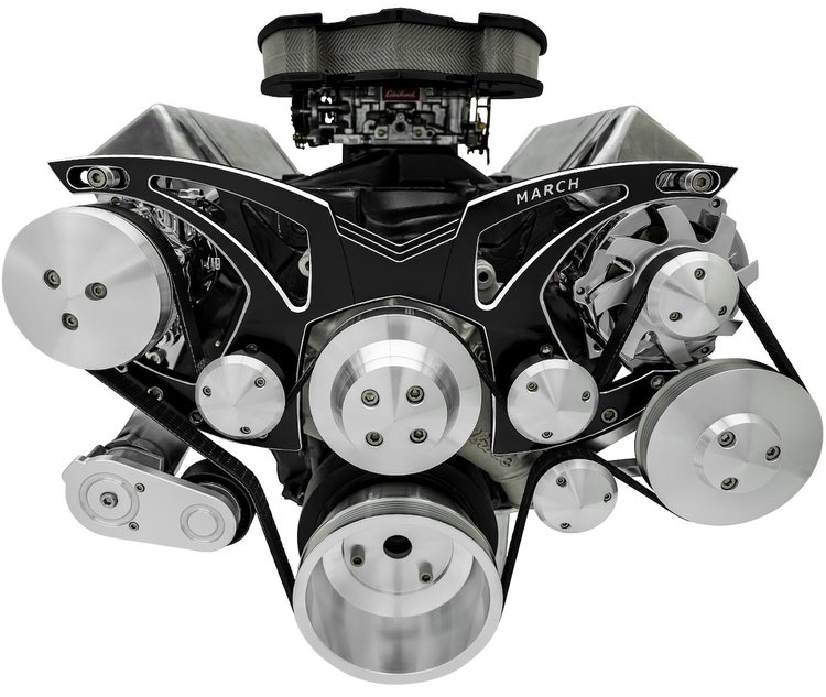 30275-07 Big Block Ford All Inclusive Style Track Serpentine System (AC/PS/ALT)