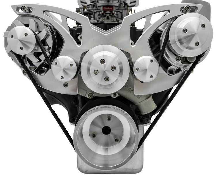 30280 Big Block Ford Style Track Serpentine System - PS & ALT