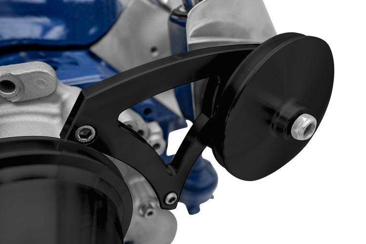 30405-08 Ford 351 Cleveland Power Steering Bracket - Saginaw - Black