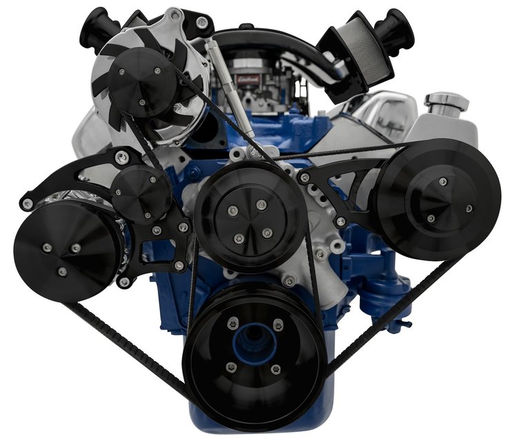 Ultra Mid-Mount Serpentine Drive Kits Ford 351 Cleveland V8
