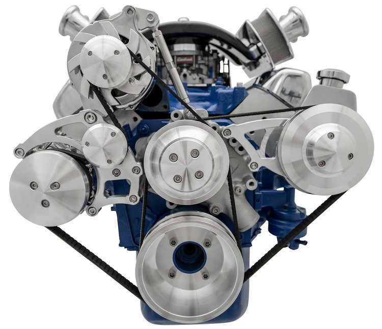 Ultra Mid-Mount Serpentine Drive Kits Ford 351 Cleveland V8
