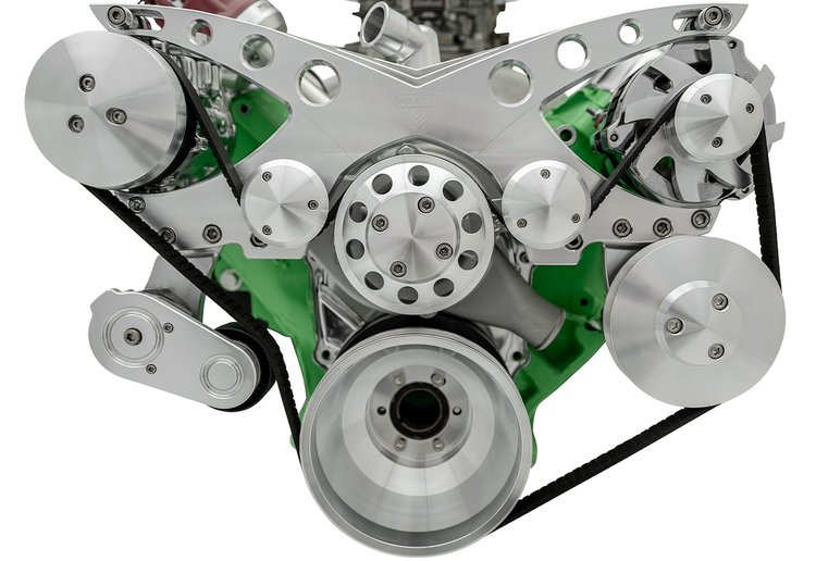 Revolver Style Serpentine Drive Kit Big Block Chrysler with Remote Power Steering