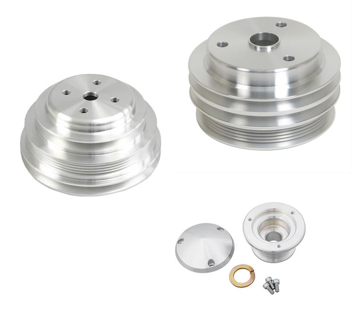 GM Late Model Pulley Set - Power & Amp Series 1985-87 305-350 Chevy/GM Small Block