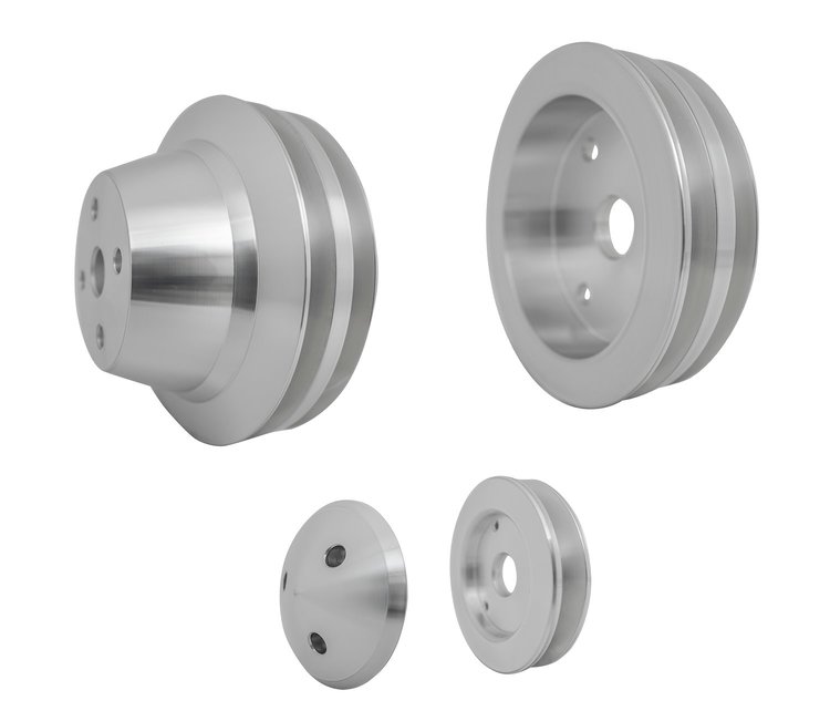 Corvette V-Belt Pulley Kit - Performance Series 1971-1982 Small Block Chevy Corvette