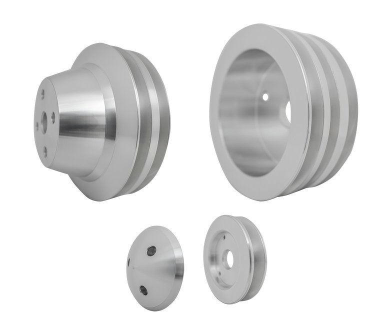 Corvette V-Belt Pulley Kit - Performance Series 1971-1982 Small Block Chevy Corvette